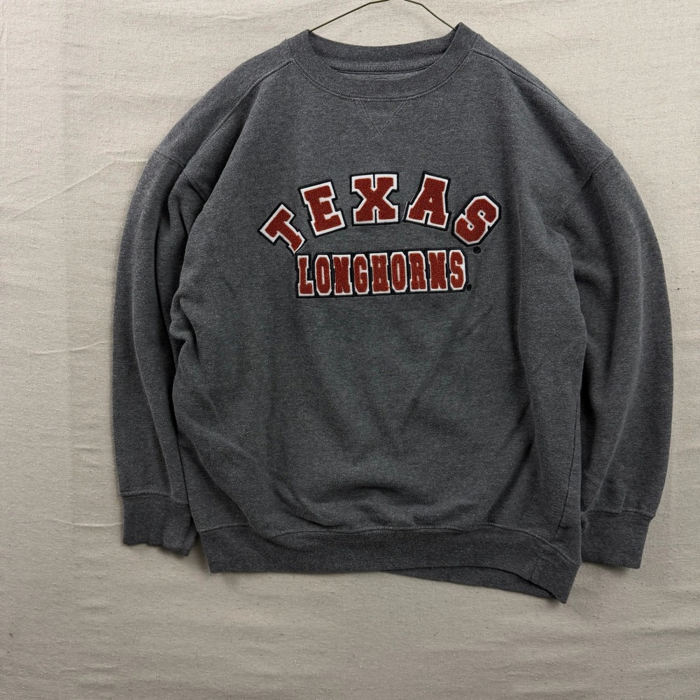 Cadre Texas Longhorns Sweatshirt Mens XL Gray Chenille Embroidered Pullover